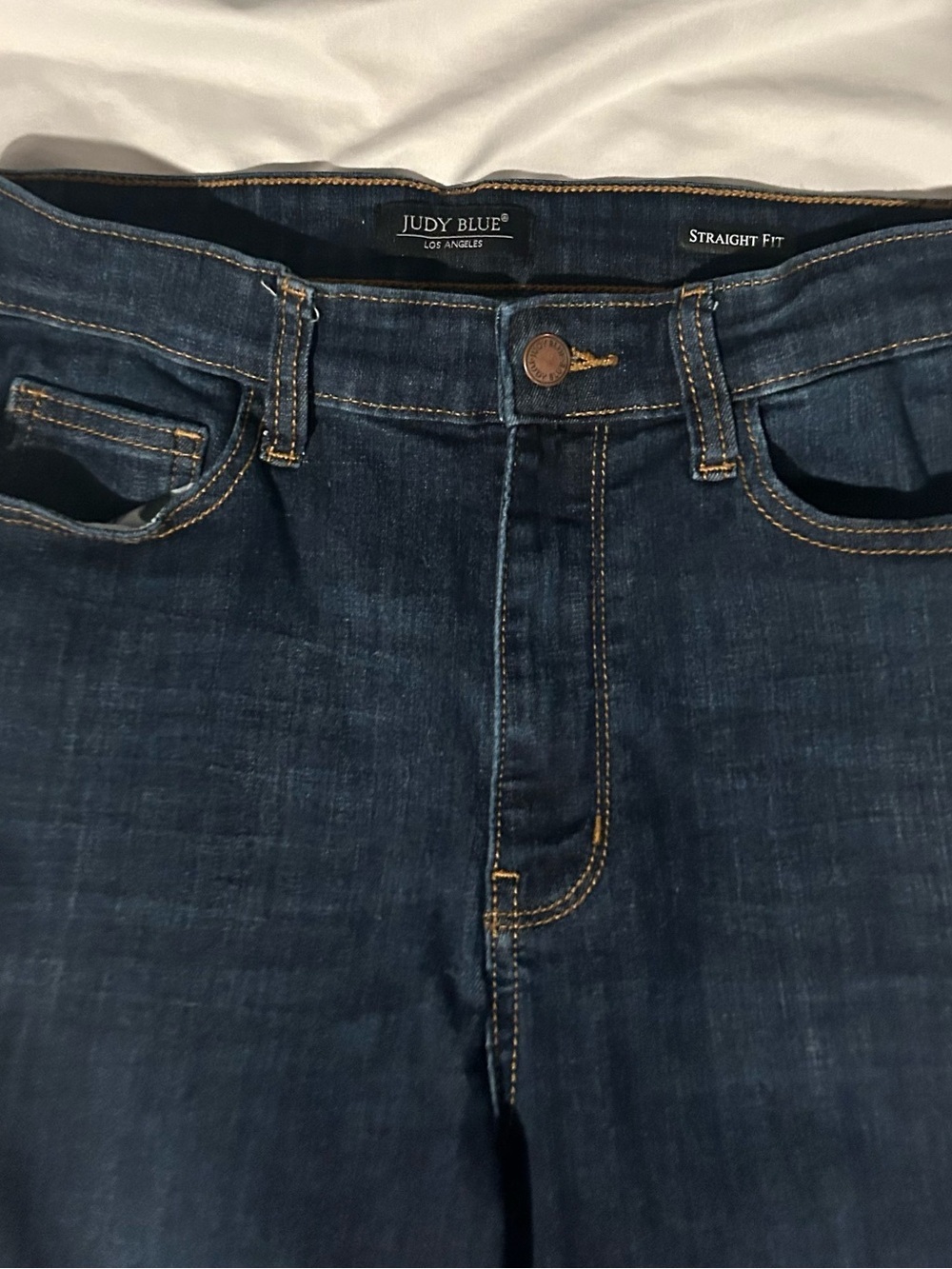 Judy Blue Straight Leg Dark Wash Jeans - Picture 4 of 10